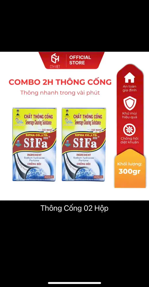 Gói Bột Thông tắc bồn cầu/cống SINH HỌC 300g (DÙNG AN TOÀN CHO CẢ LAVABO - RUỘT GÀ VÀ BỒN RỬA CHÉN ...) - Ảnh 4