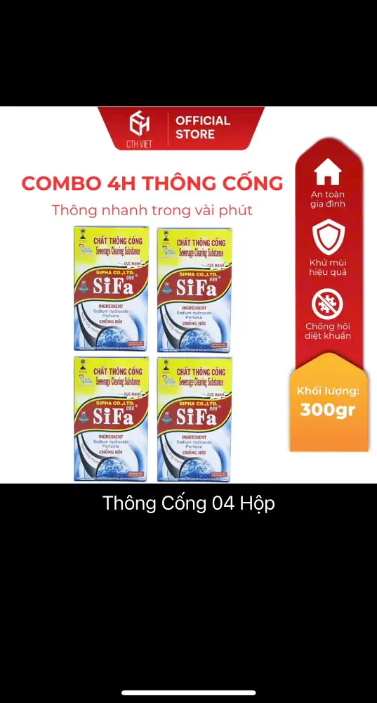 Gói Bột Thông tắc bồn cầu/cống SINH HỌC 300g (DÙNG AN TOÀN CHO CẢ LAVABO - RUỘT GÀ VÀ BỒN RỬA CHÉN ...) - Ảnh 8