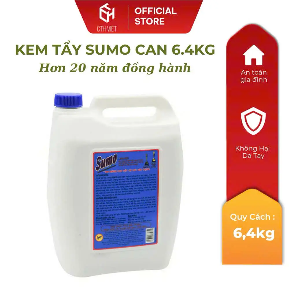 [1 Can] Kem Tẩy Đa Năng Sumo Khối Lượng 6,4kg Tẩy Sạch Cặn Canxi Tẩy Rỉ Sét Kim Loại Tẩy Dơ Nhựa Vết Ố Nhựa