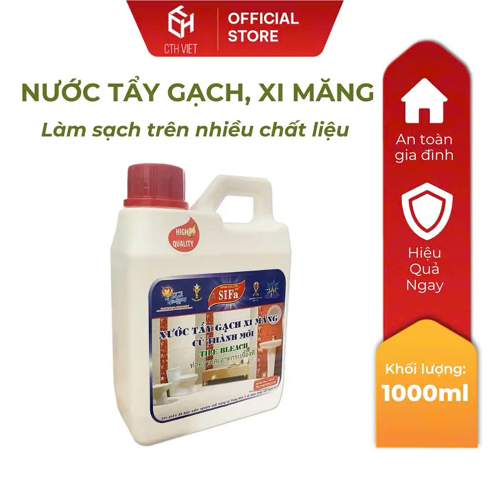 Nước lau gạch, xi măng
